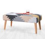 Atelier Del Sofa Banco Beshir v2, Banco Tapizado en Algodón y Lino, 91x42x46 cm